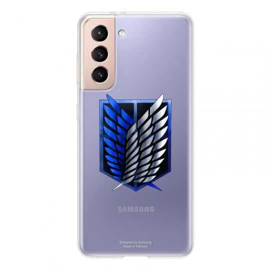 Coque Transparente Pour Samsung Galaxy S21 Attaque Titan Logo