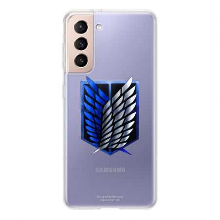 Coque Transparente Pour Samsung Galaxy S21 Attaque Titan Logo