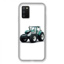 Coque Pour Samsung Galaxy A02S Agriculture Tracteur Blanc