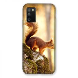 Coque Pour Samsung Galaxy A02S Ecureuil Bois