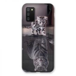 Coque Pour Samsung Galaxy A02S Chat Reflet