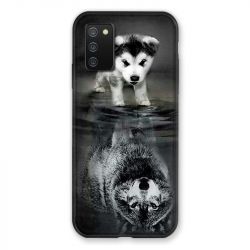 Coque Pour Samsung Galaxy A02S Chien Reflet