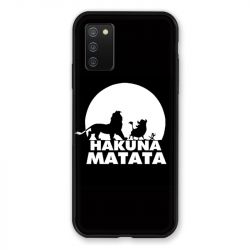 Coque Pour Samsung Galaxy A02S Roi Lion - Hakuna Matata Noir