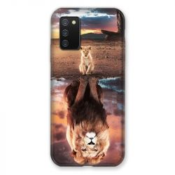 Coque Pour Samsung Galaxy A02S Lion Reflet