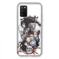 Coque Pour Samsung Galaxy A02S Manga Demon Slayer Blanc