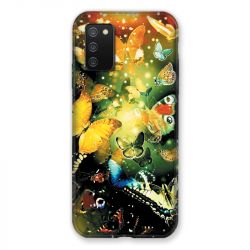 Coque Pour Samsung Galaxy A02S Papillon Jaune