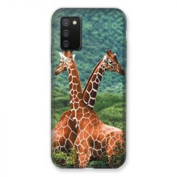 Coque Pour Samsung Galaxy A02S Savane Girafe Duo