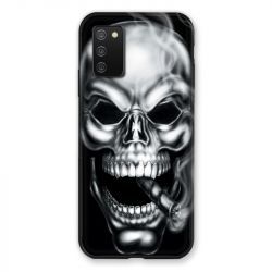 Coque Pour Samsung Galaxy A02S Tete de Mort Fume