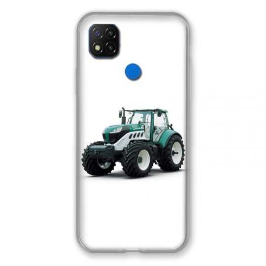 Coque Pour Xiaomi Redmi 9C Agriculture Tracteur Blanc