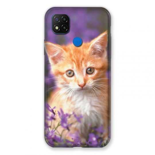 Coque Pour Xiaomi Redmi 9C Chat Violet