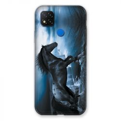 Coque Pour Xiaomi Redmi 9C Cheval Noir