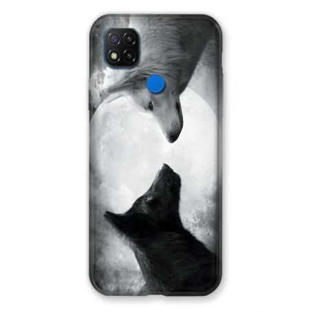 Coque Pour Xiaomi Redmi 9C Loup Duo