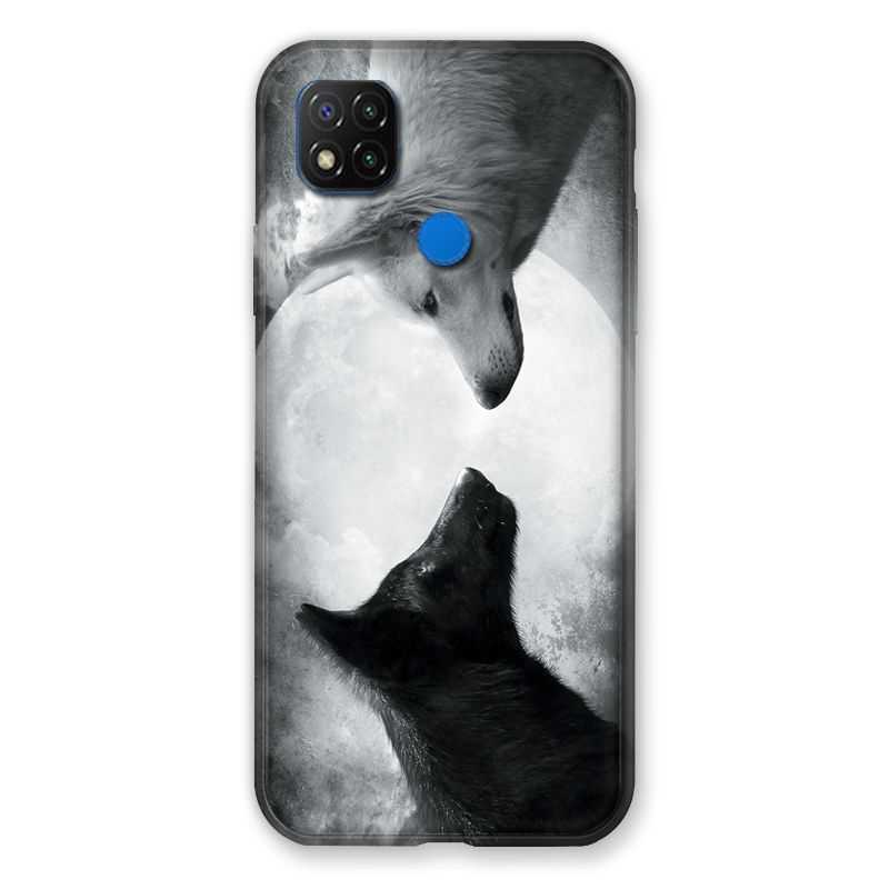 Coque Pour Xiaomi Redmi 9C Loup Duo