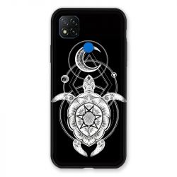 Coque Pour Xiaomi Redmi 9C Animaux Maori Tortue Noir