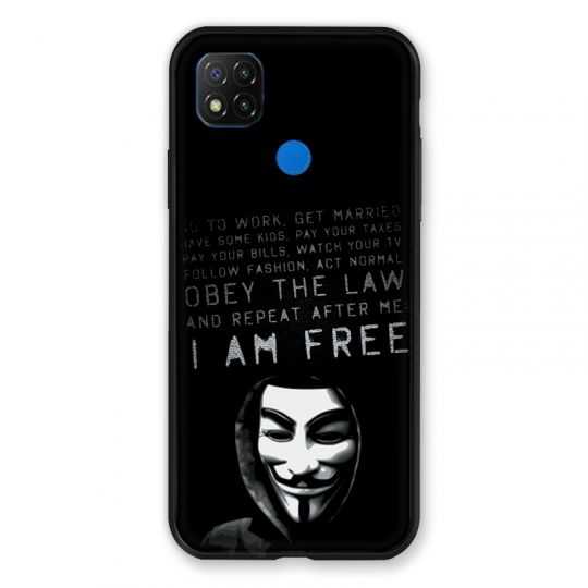Coque Pour Xiaomi Redmi 9C Anonymous I am free