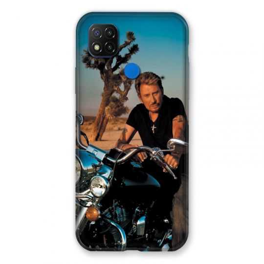 Coque Pour Xiaomi Redmi 9C Johnny Hallyday Moto
