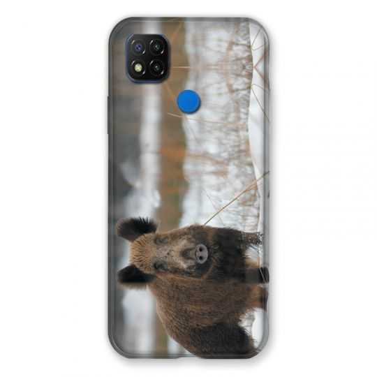 Coque Pour Xiaomi Redmi 9C Chasse Sanglier Neige