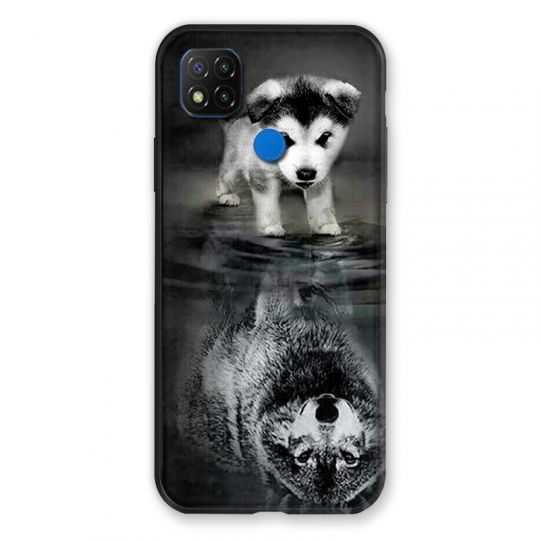 Coque Pour Xiaomi Redmi 9C Chien Reflet