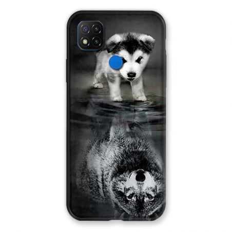 Coque Pour Xiaomi Redmi 9C Chien Reflet