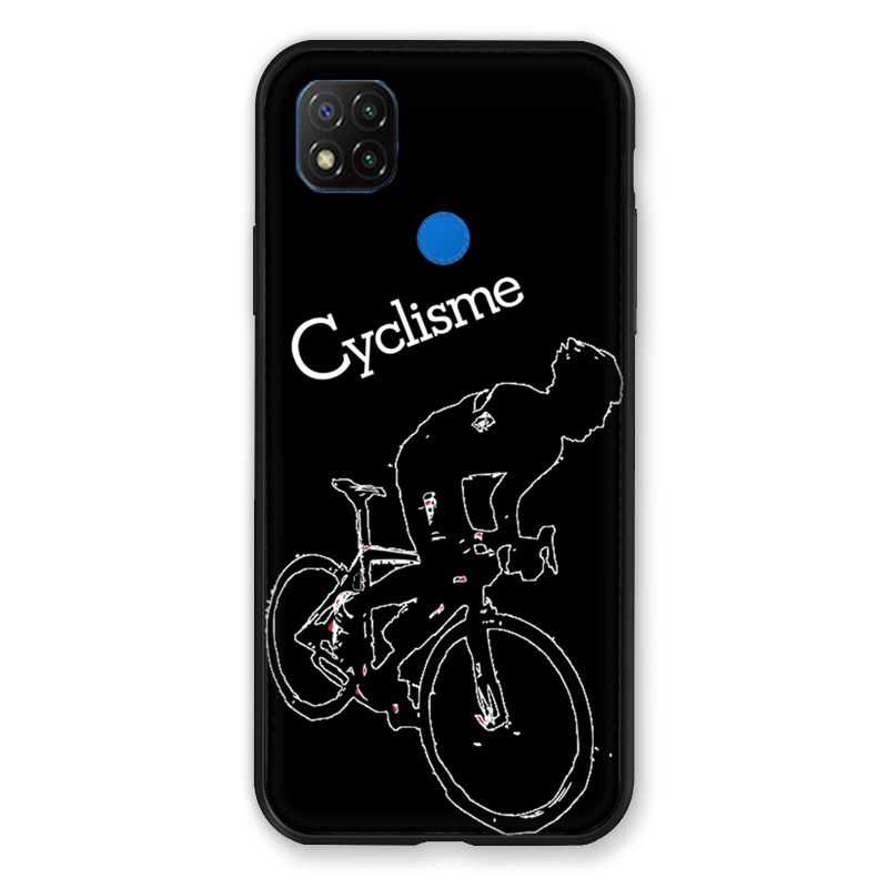 Coque Pour Xiaomi Redmi 9C Cyclisme Ombre Blanche
