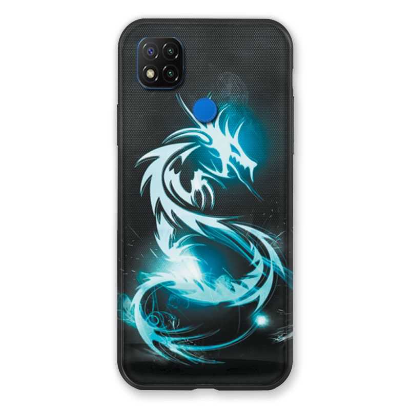 Coque Pour Xiaomi Redmi 9C Dragon Bleu