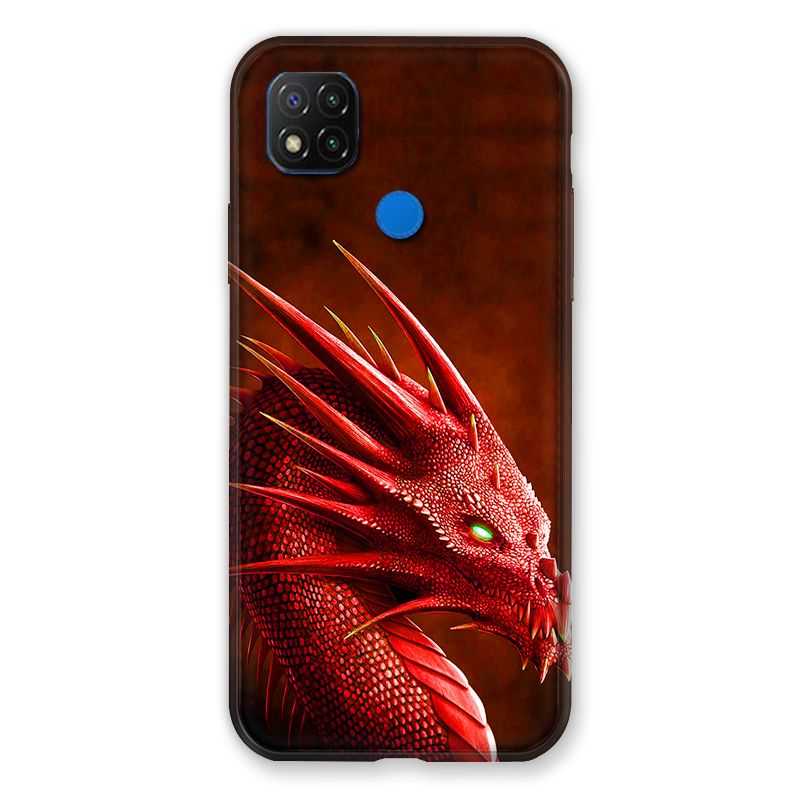 Coque Pour Xiaomi Redmi 9C Dragon Rouge