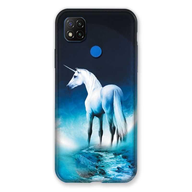 Coque Pour Xiaomi Redmi 9C Licorne Lune