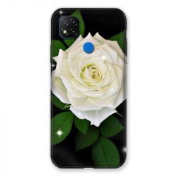 Coque Pour Xiaomi Redmi 9C Fleur Rose Blanche