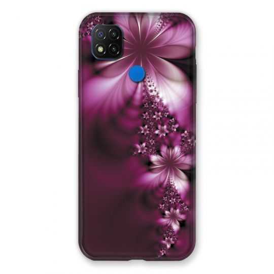 Coque Pour Xiaomi Redmi 9C Fleur Violette Montante