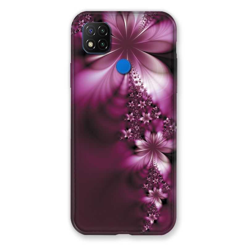 Coque Pour Xiaomi Redmi 9C Fleur Violette Montante