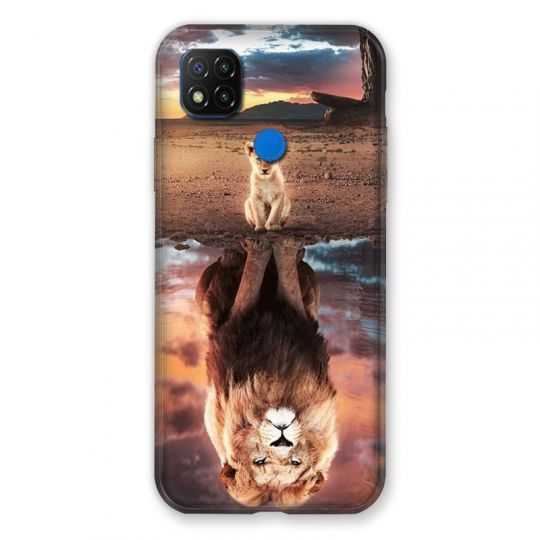 Coque Pour Xiaomi Redmi 9C Lion Reflet