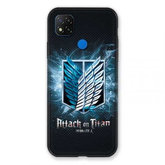 Coque Pour Xiaomi Redmi 9C Manga Attaque Titans Noir