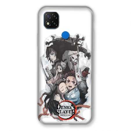 Coque Pour Xiaomi Redmi 9C Manga Demon Slayer Blanc