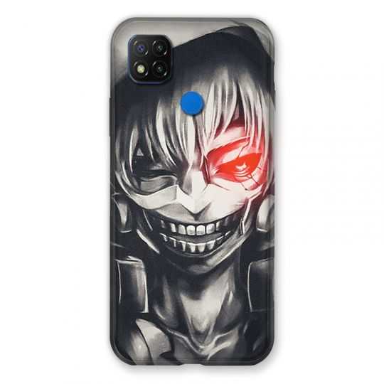 Coque Pour Xiaomi Redmi 9C Manga Kaneki Noir