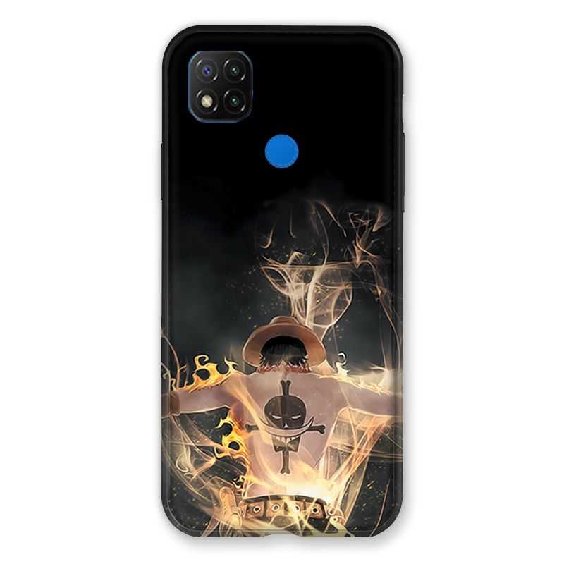 Coque Pour Xiaomi Redmi 9C Manga One Piece Ace Noir