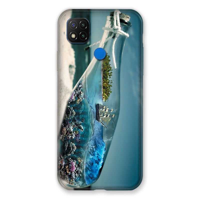 Coque Pour Xiaomi Redmi 9C Mer Bouteille