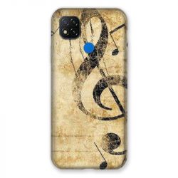 Coque Pour Xiaomi Redmi 9C Musique Clé Sol Vintage