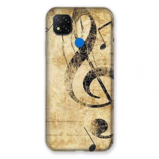 Coque Pour Xiaomi Redmi 9C Musique Clé Sol Vintage