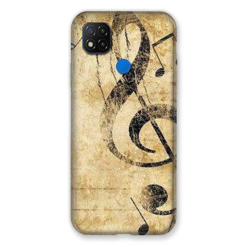 Coque Pour Xiaomi Redmi 9C Musique Clé Sol Vintage