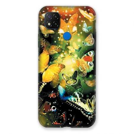 Coque Pour Xiaomi Redmi 9C Papillon Jaune