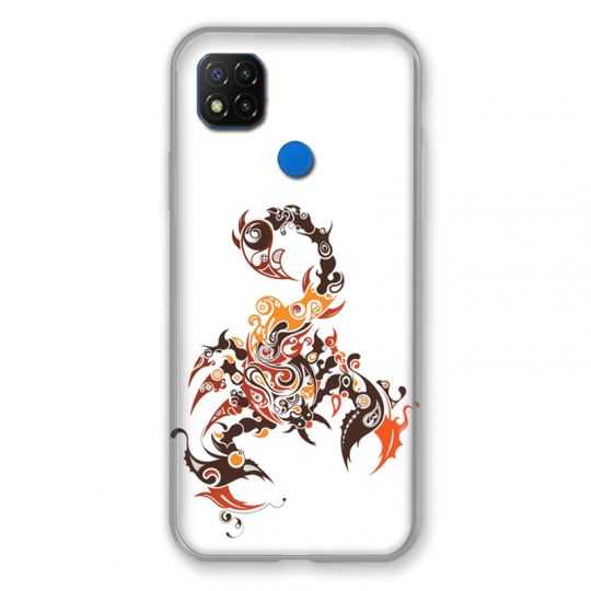 Coque Pour Xiaomi Redmi 9C Scorpion Blanc