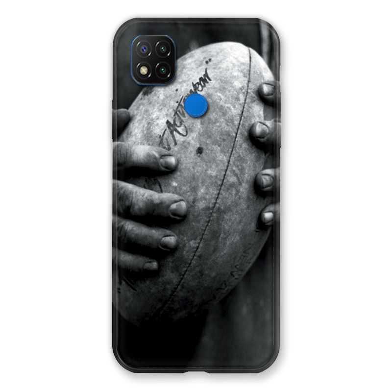 Coque Pour Xiaomi Redmi 9C Rugby Ballon Vintage