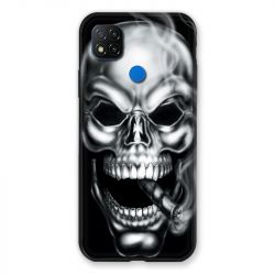 Coque Pour Xiaomi Redmi 9C Tete de Mort Fume