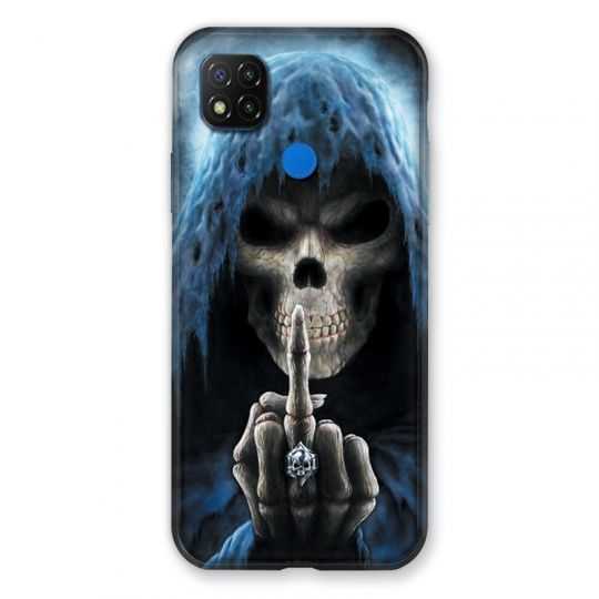 Coque Pour Xiaomi Redmi 9C Tete de Mort Doigt