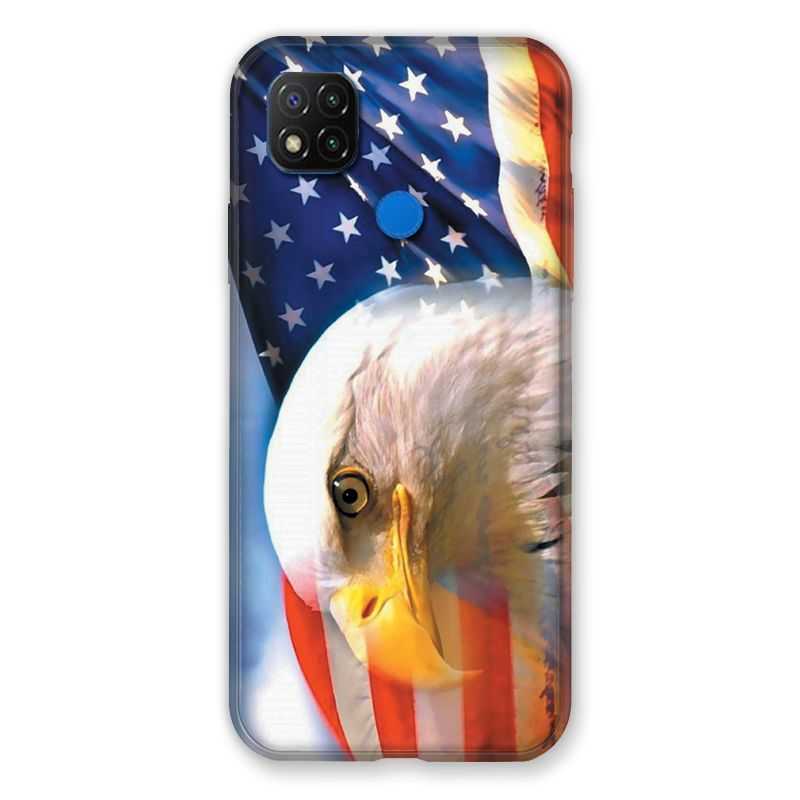 Coque Pour Xiaomi Redmi 9C Amerique USA Aigle