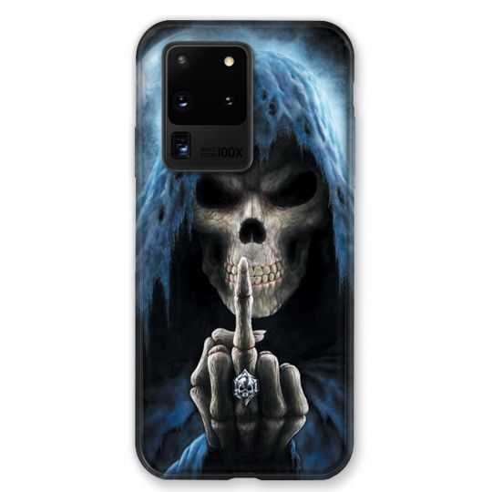Coque pour Samsung Galaxy S20 ULTRA tete de mort Doigt