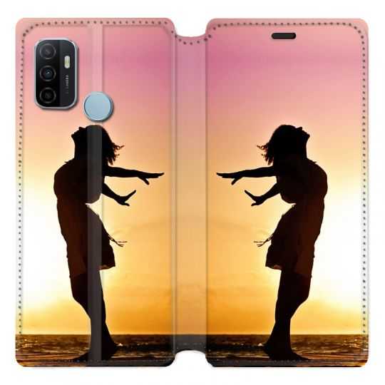 Housse Cuir Portefeuille Pour Oppo A53 / A53S personnalisee