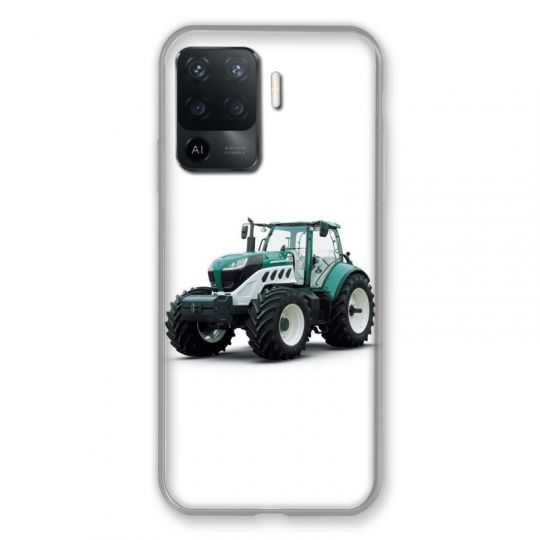Coque Pour Oppo A94 5G Agriculture Tracteur Blanc