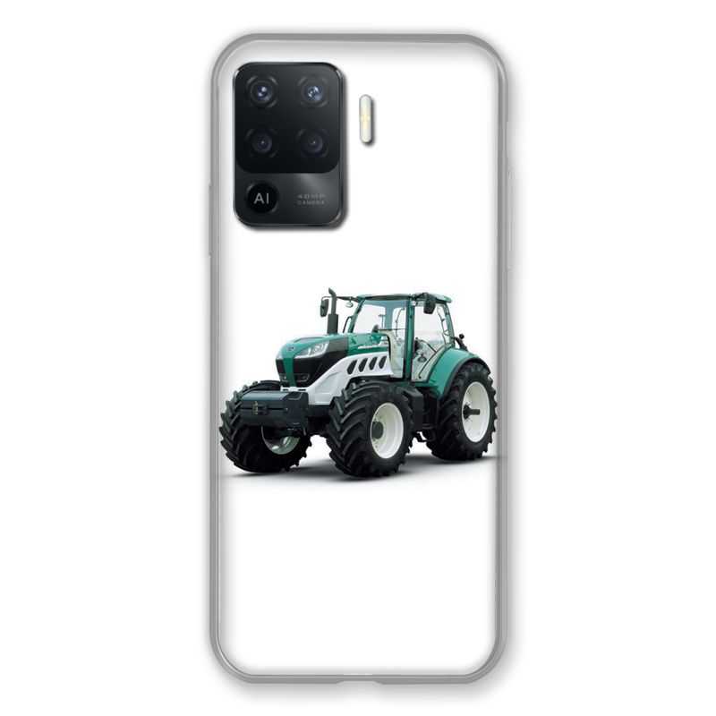 Coque Pour Oppo A94 5G Agriculture Tracteur Blanc