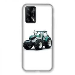 Coque Pour Oppo A54 5G / A74 5G Agriculture Tracteur Blanc